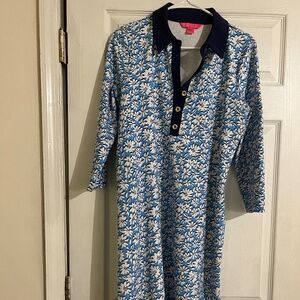 Lilly Pulitzer Blue Floral Dress